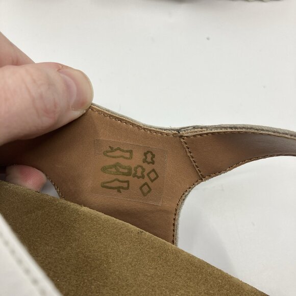 Barbour White Sandals with Adjustable Straps and Cork Footbed - Picture 7 of 9